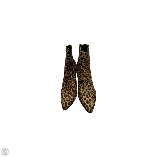 Boots Ankle Heels By Dolce Vita In Animal Print, Size: 7.5