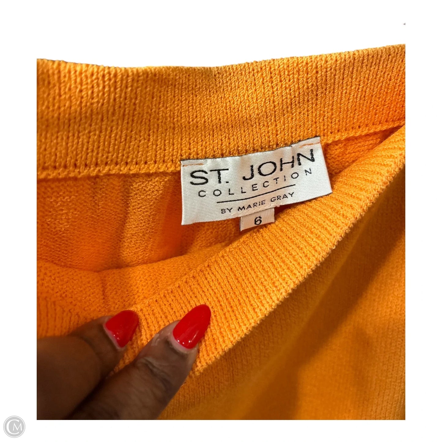 Skirt Luxury Designer By St John Collection In Orange, Size: 6