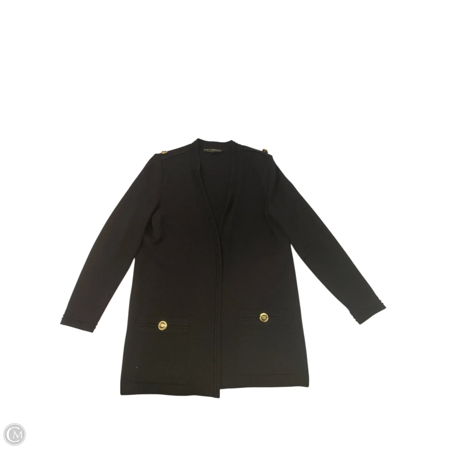 Blazer Luxury Designer By St John Collection In Black, Size: S