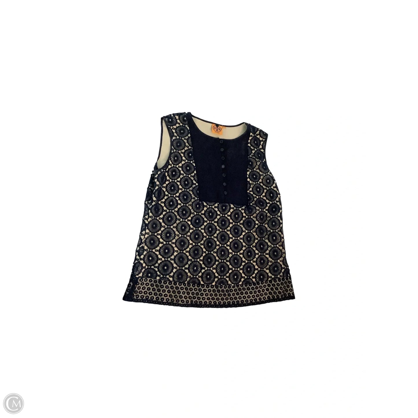 Top Sleeveless Designer By Tory Burch In Navy, Size: 10