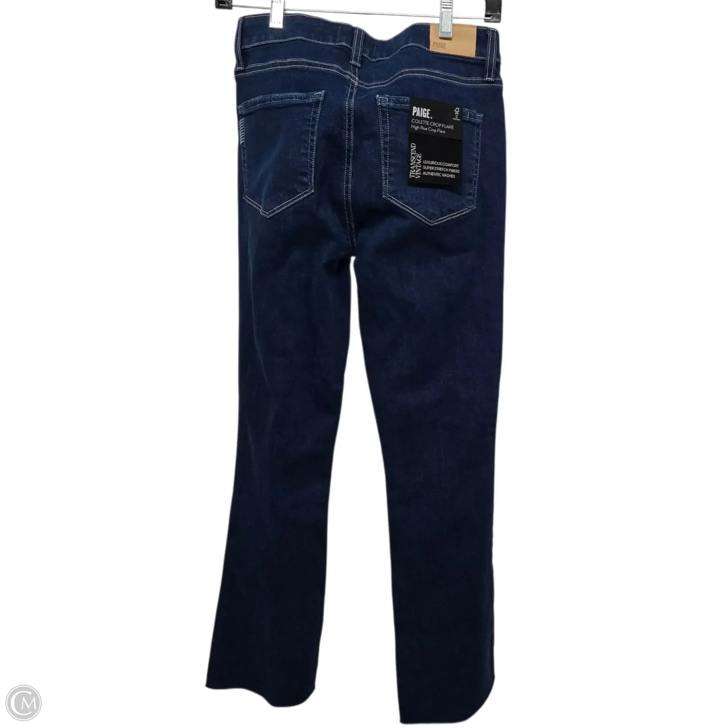 Jeans Flared By Paige In Blue Denim, Size: 4
