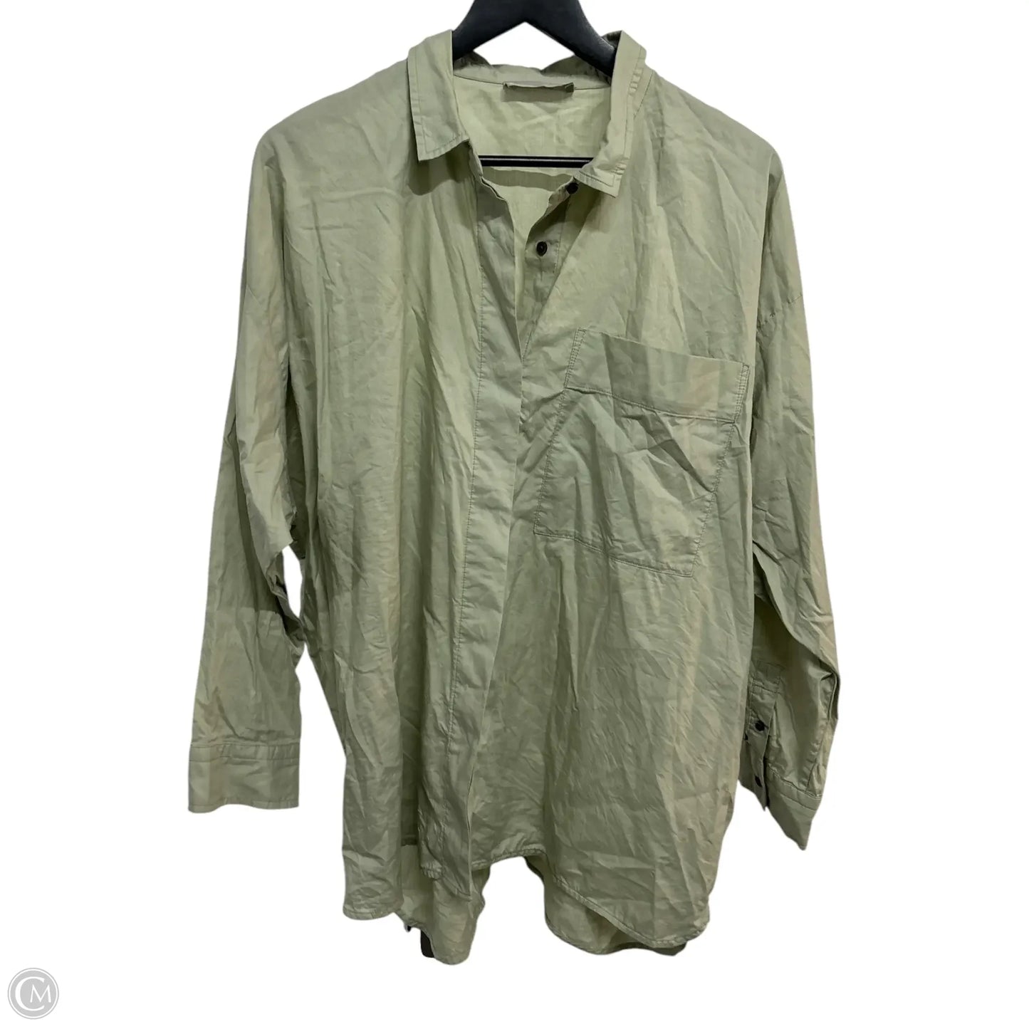 Top Long Sleeve Basic By Everlane In Green, Size: L