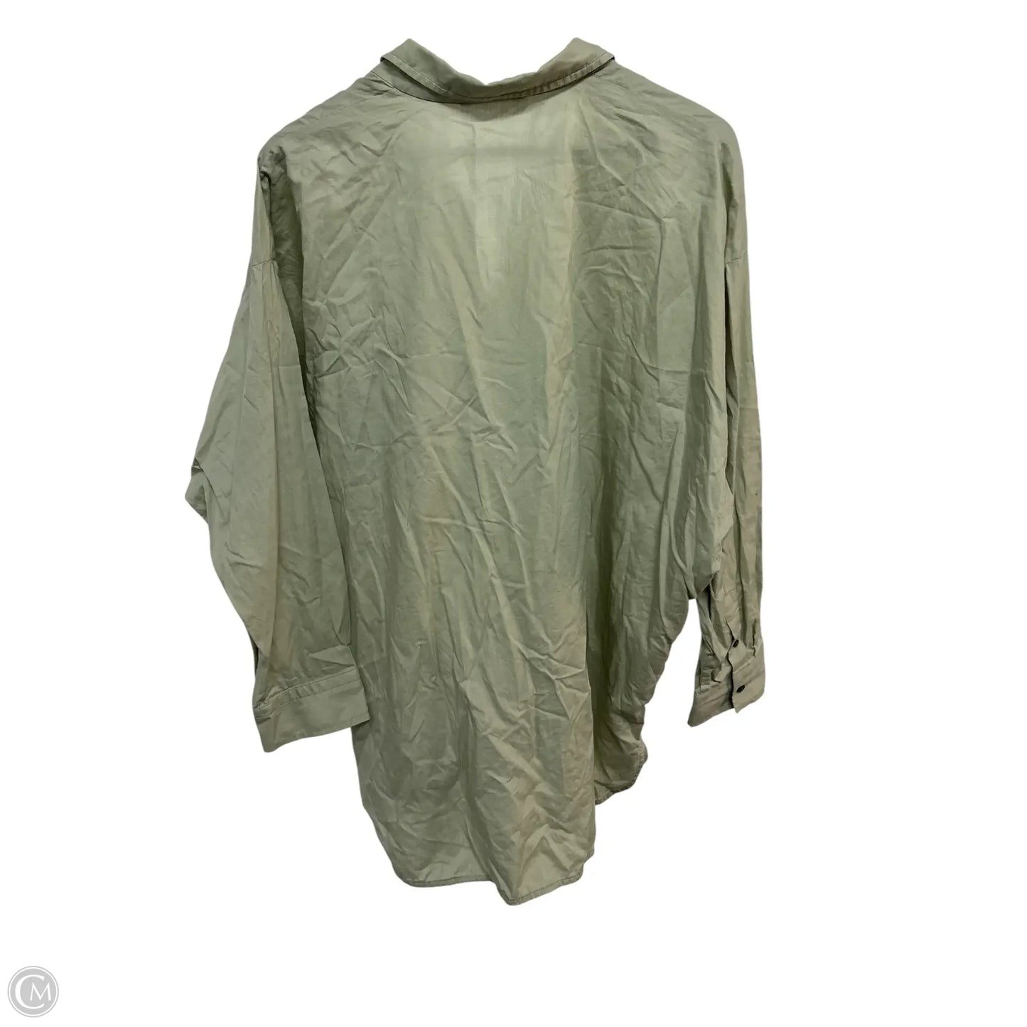 Top Long Sleeve Basic By Everlane In Green, Size: L