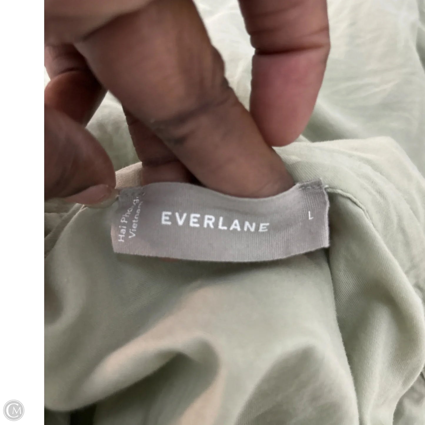 Top Long Sleeve Basic By Everlane In Green, Size: L
