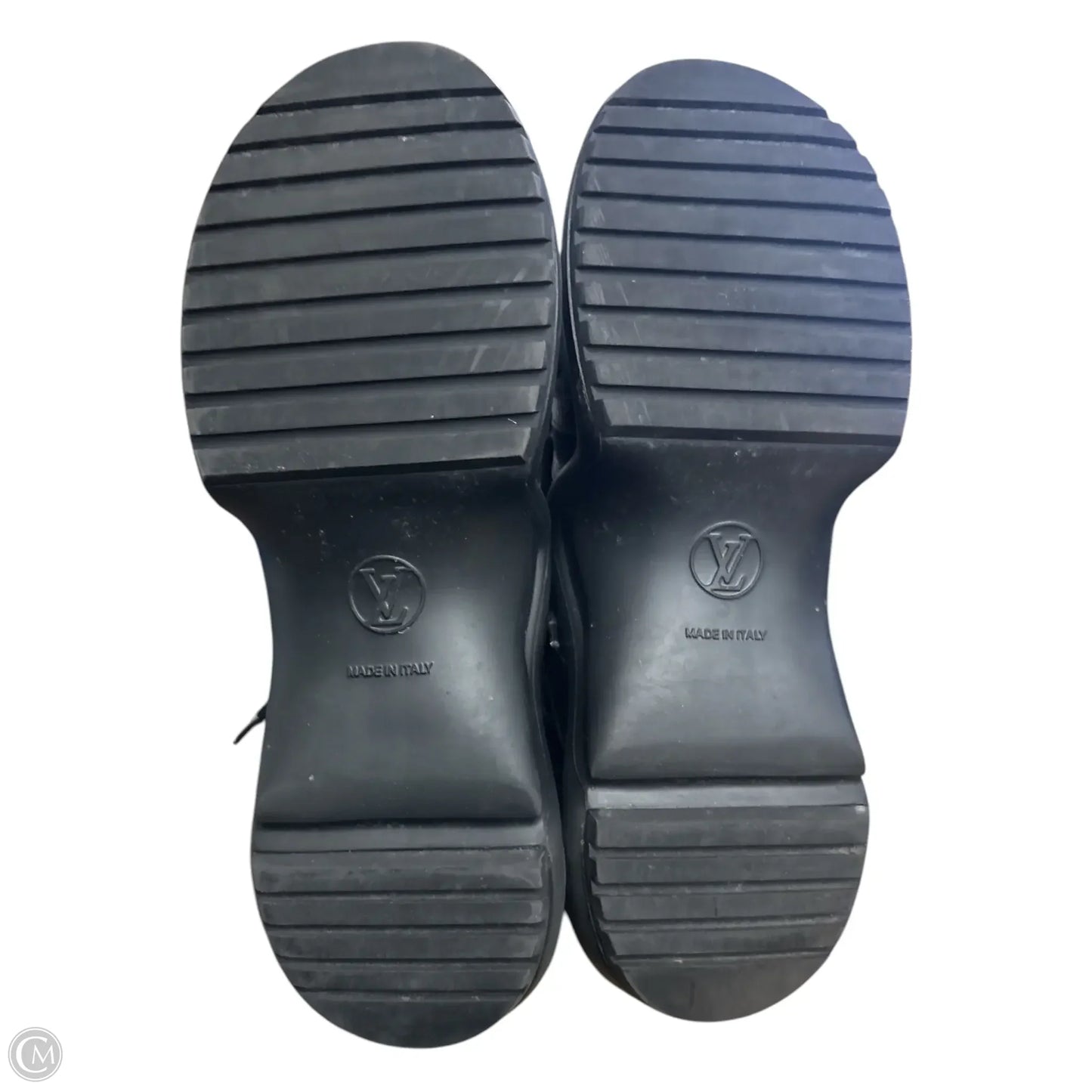 Shoes Luxury Designer By Louis Vuitton In Black & Brown, Size:41