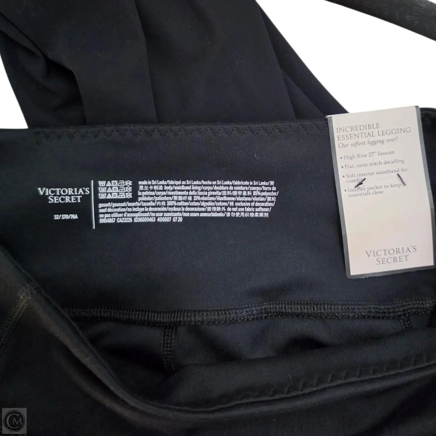 Athletic Leggings By Victorias Secret In Black, Size: 12