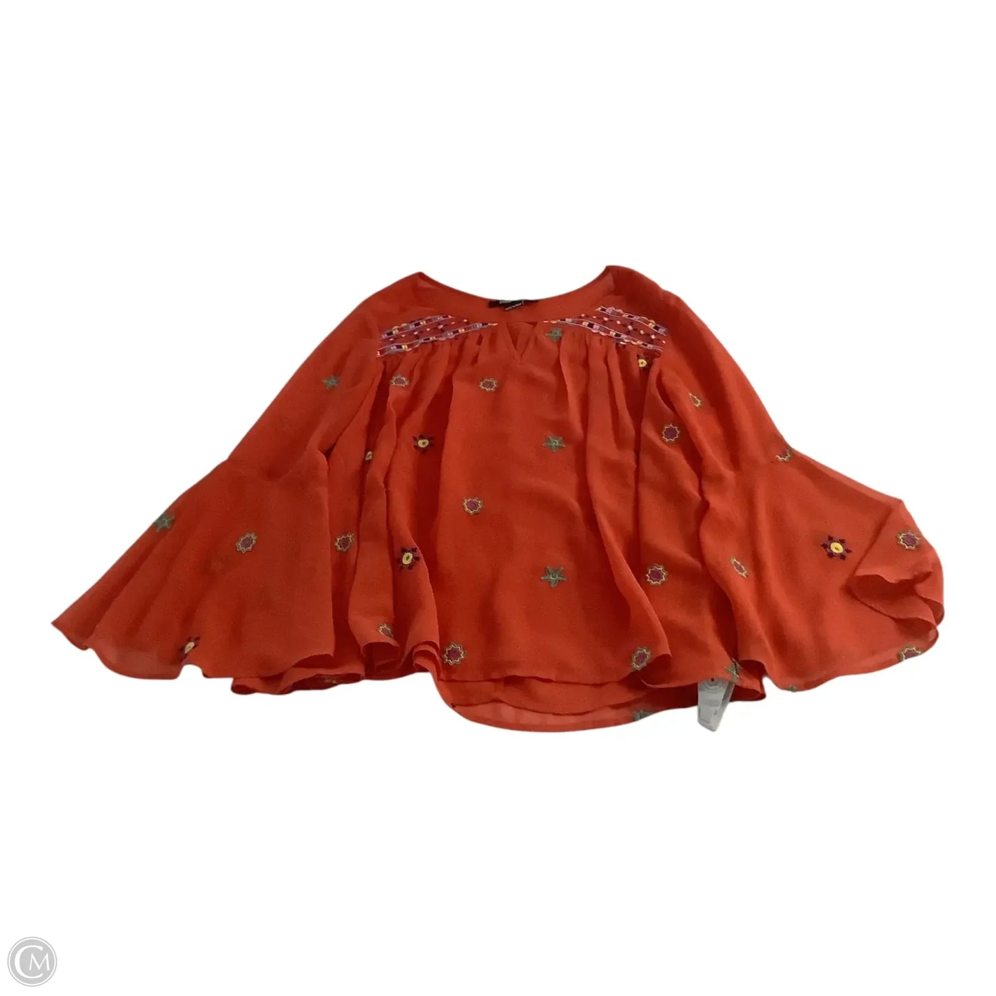 Top Long Sleeve Basic By Desigual In Orange, Size: M