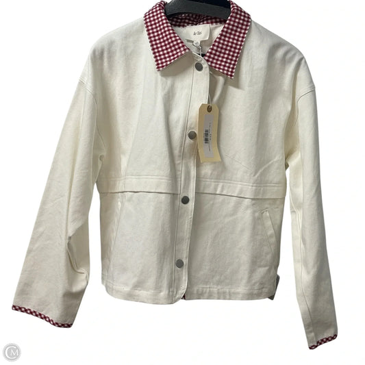 Jacket Denim By Le Lis In White Denim, Size: S