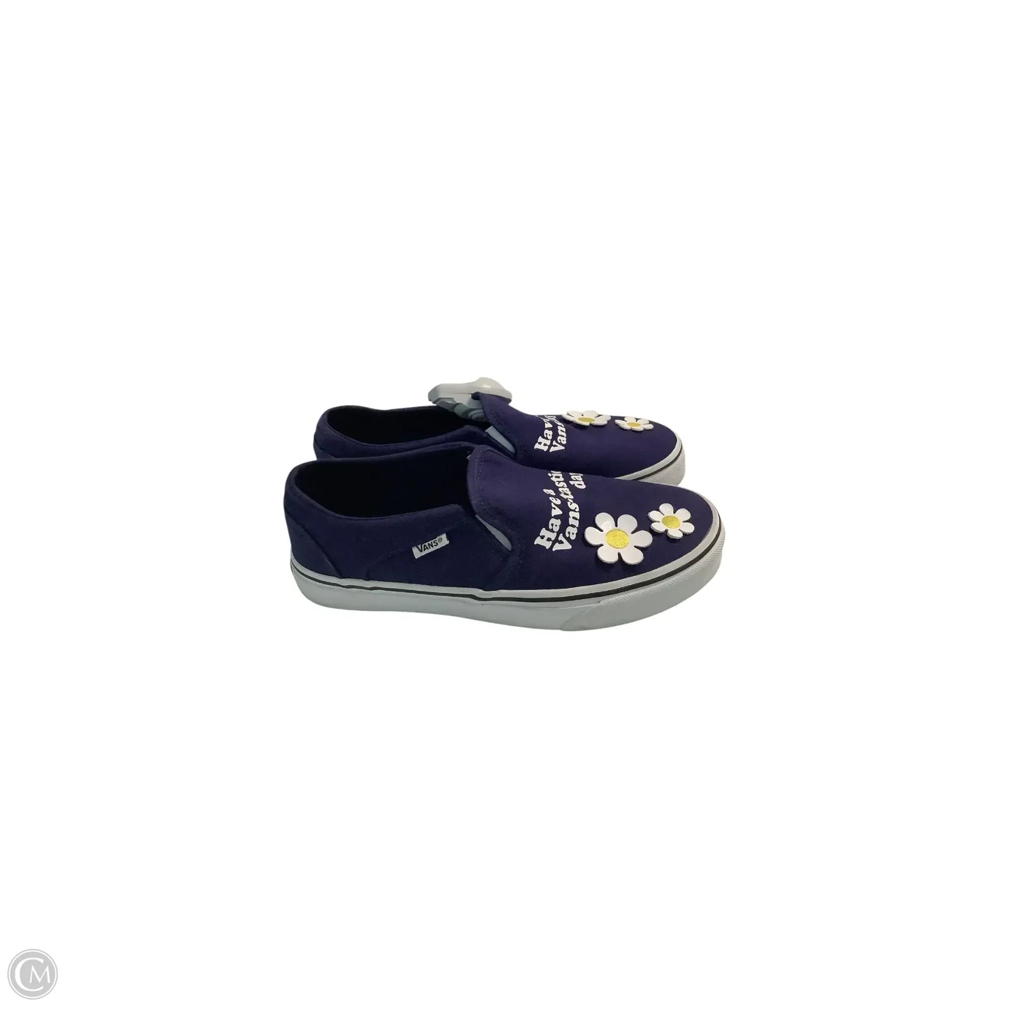 Shoes Flats By Vans In Navy, Size: 9