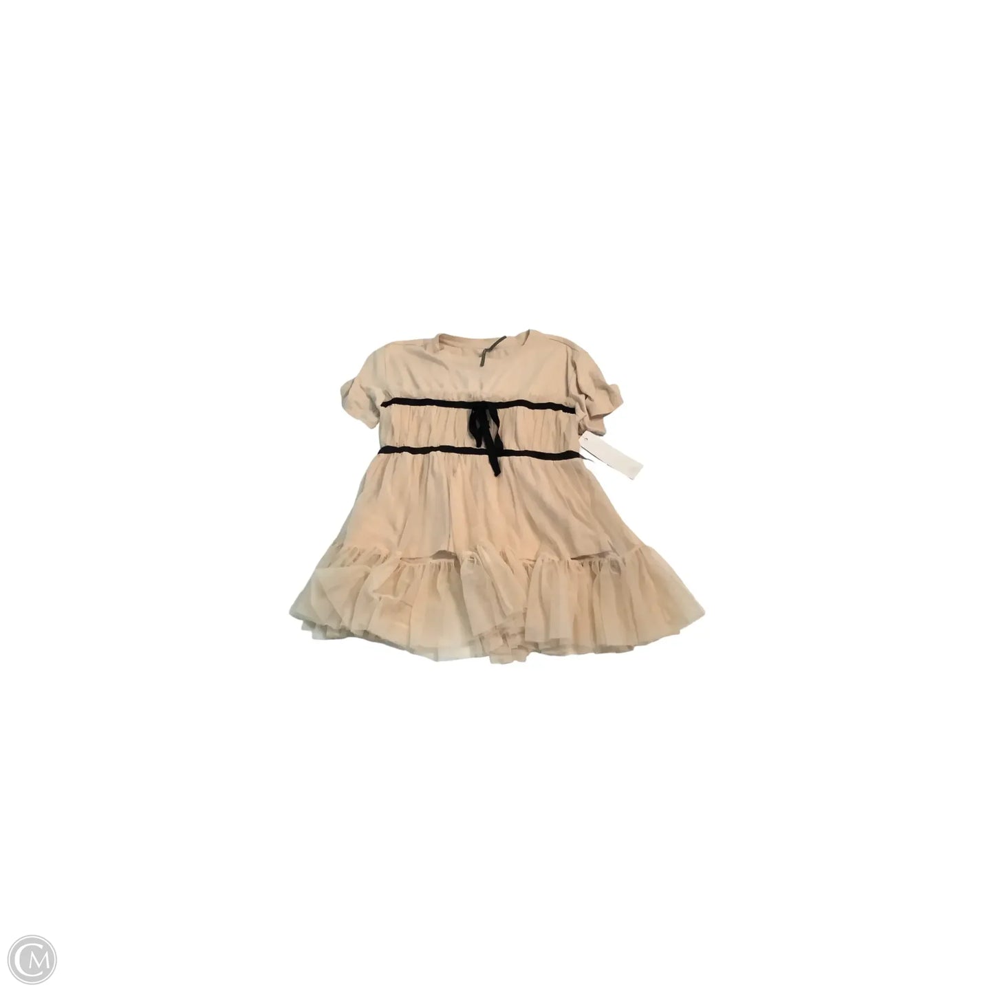 Top Short Sleeve By Anthropologie In Peach, Size: Mp