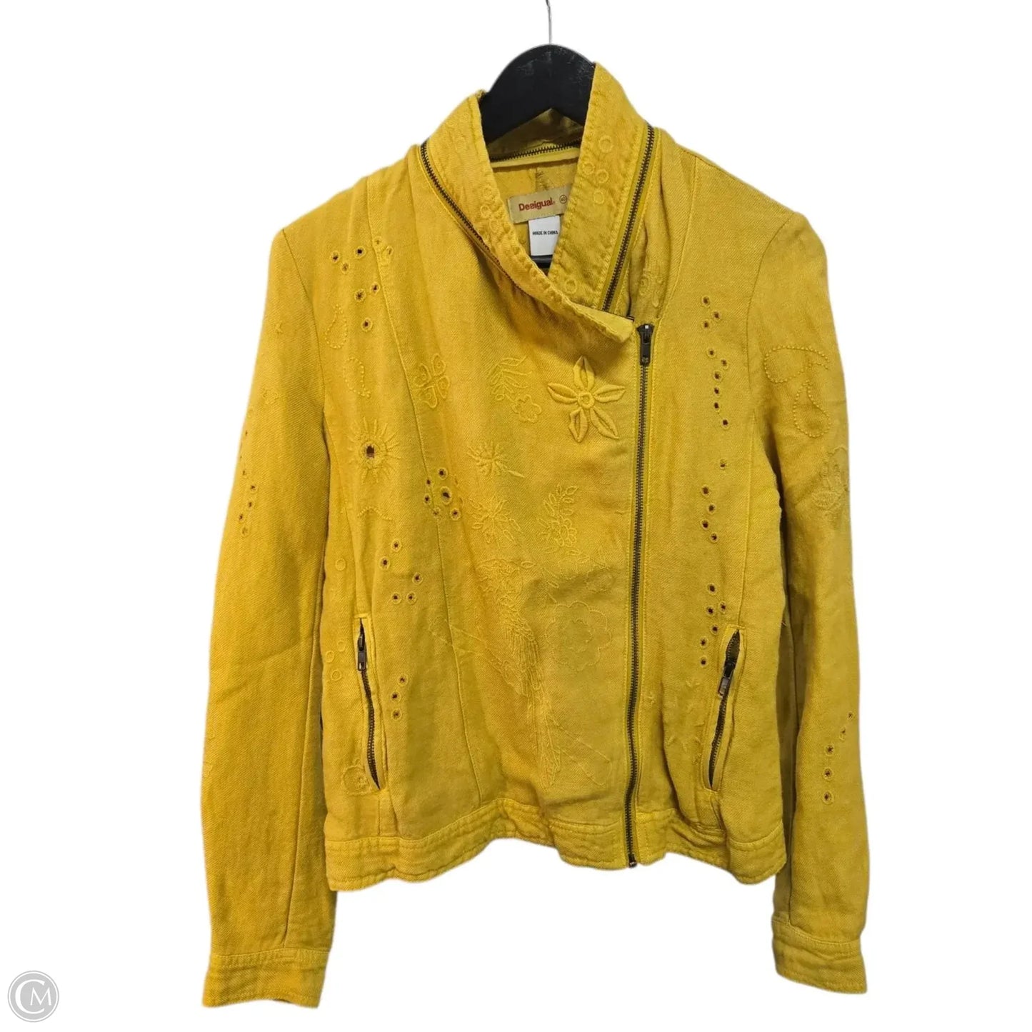 Jacket Denim By Cma In Yellow Denim, Size: M