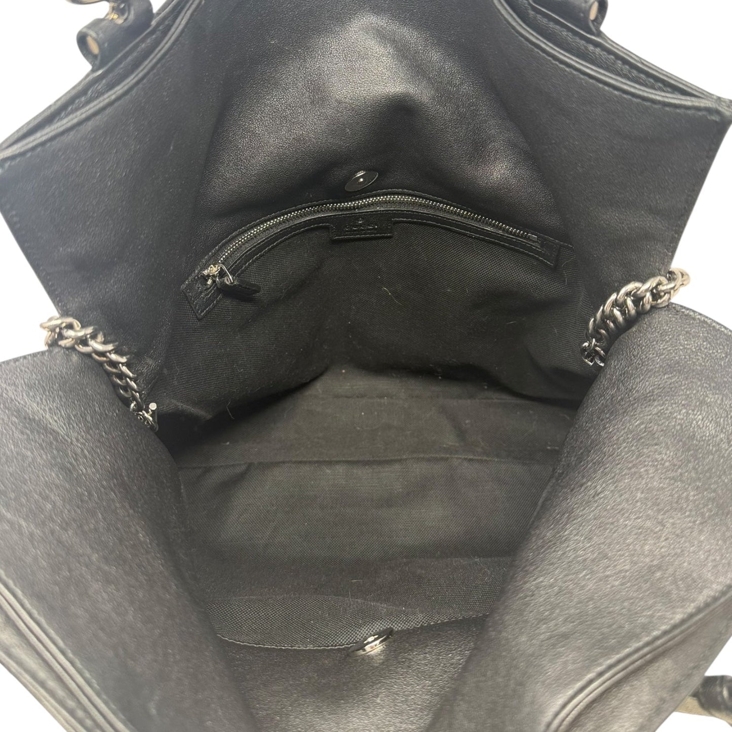 Blondie GG Leather Tote Handbag Luxury Designer By Gucci, Size: Large