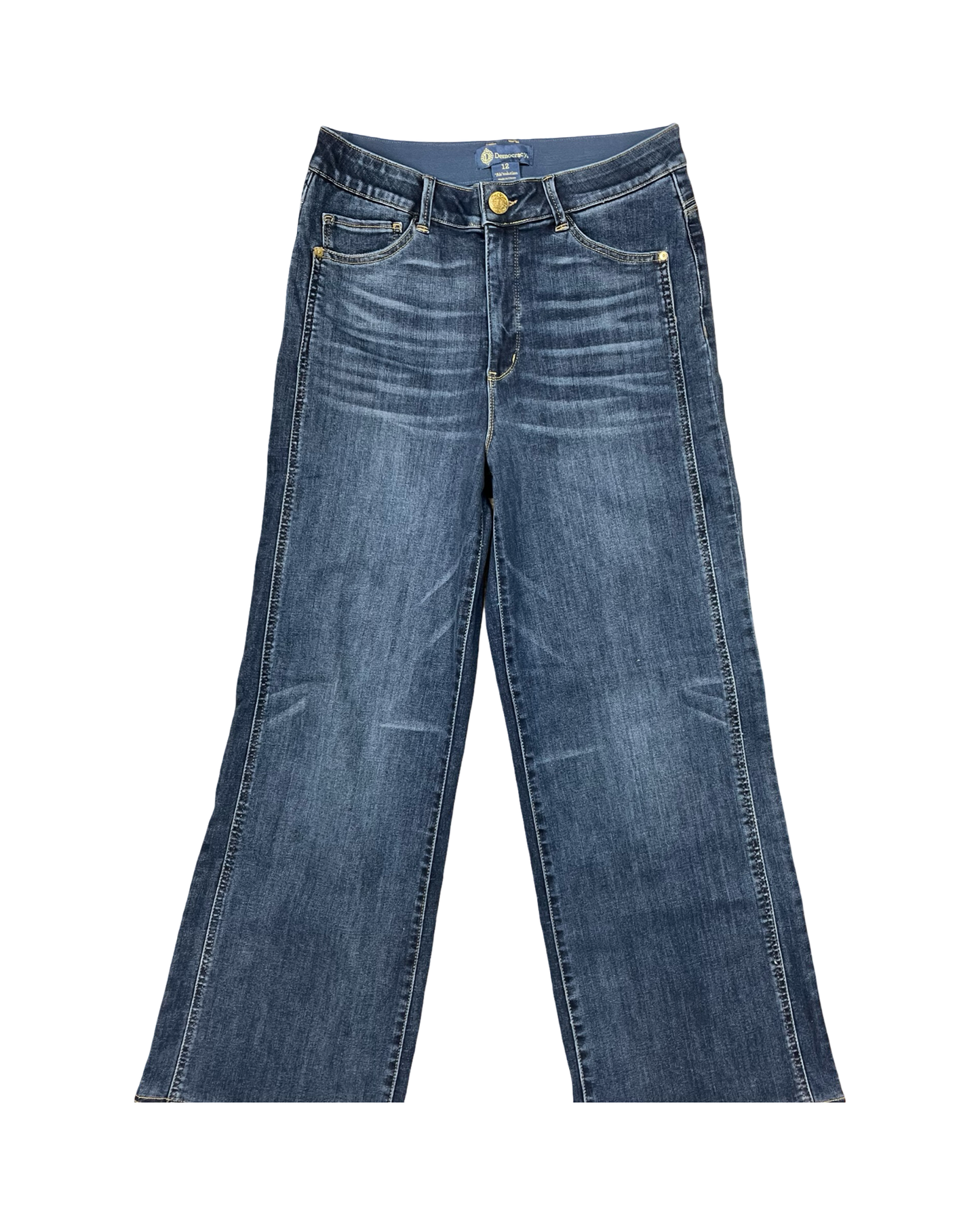 Jeans Wide Leg By Democracy In Blue Denim, Size:12