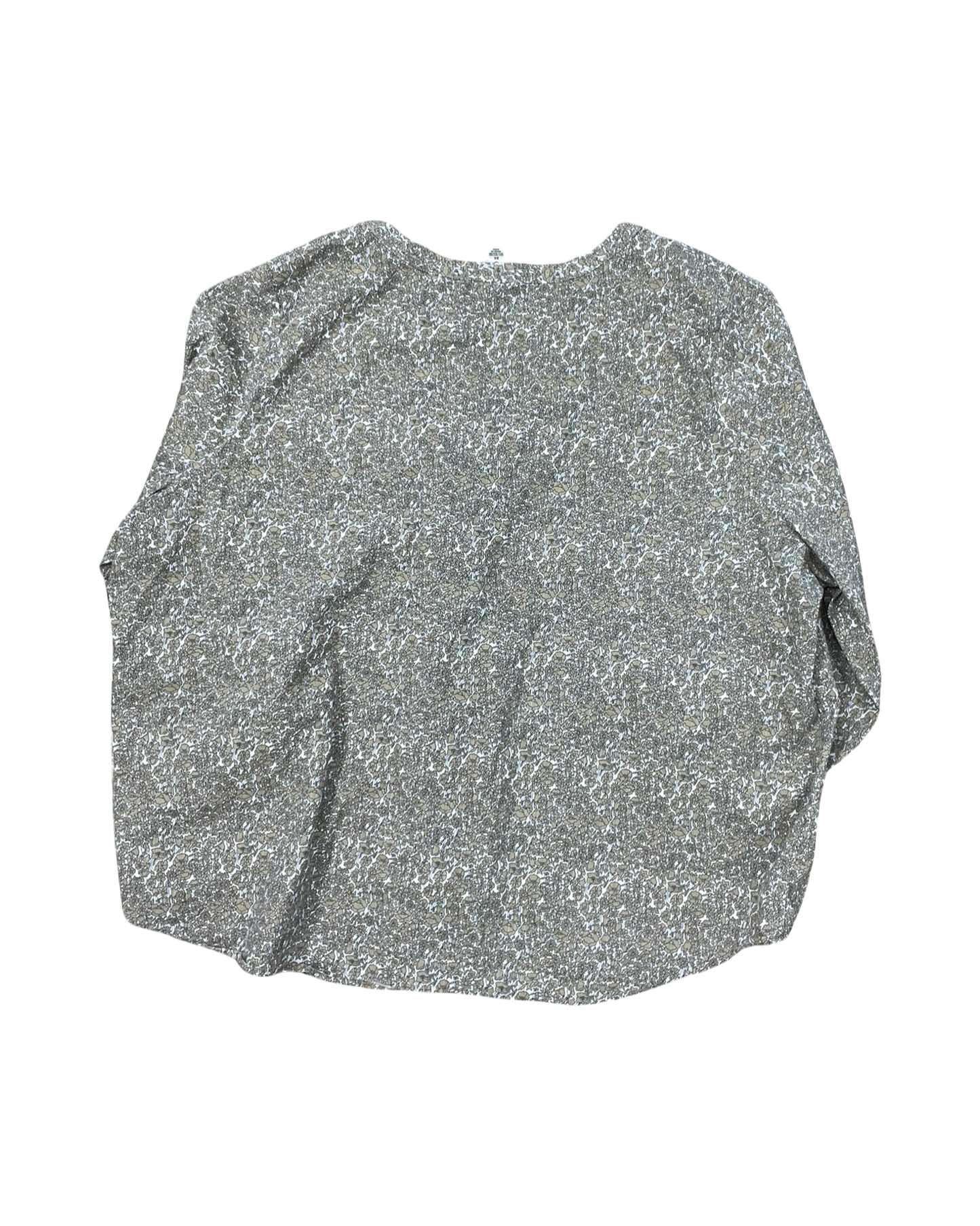 Top 3/4 Sleeve By St Johns Bay In Cream & Tan, Size:2X