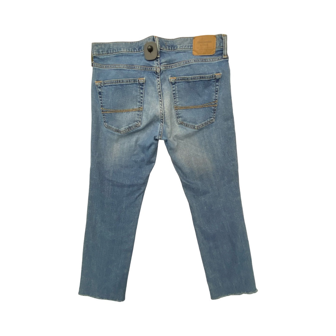 Jeans Straight By Abercrombie And Fitch In Blue, Size:14