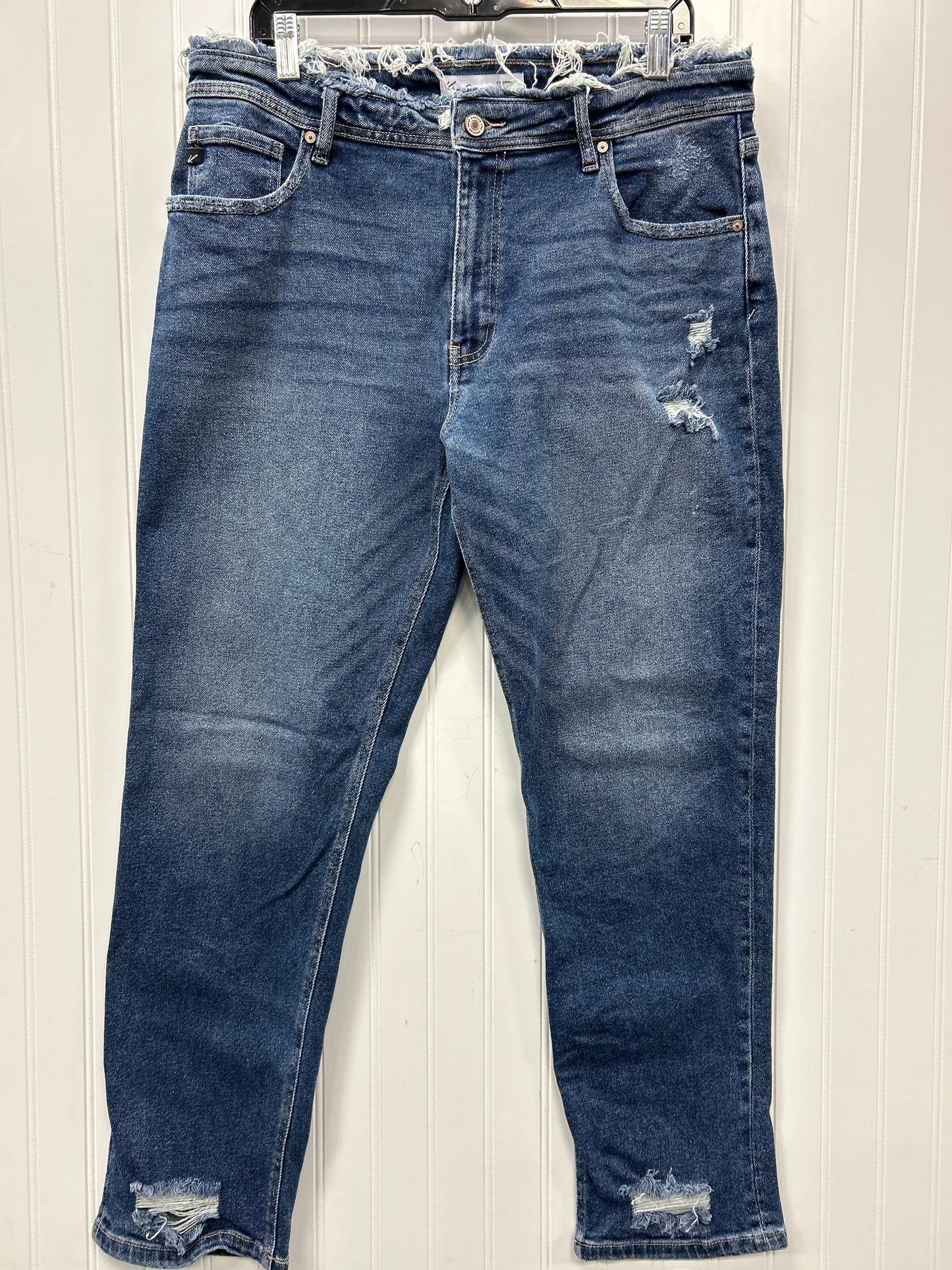 Jeans Straight By Kancan In Blue Denim, Size:10