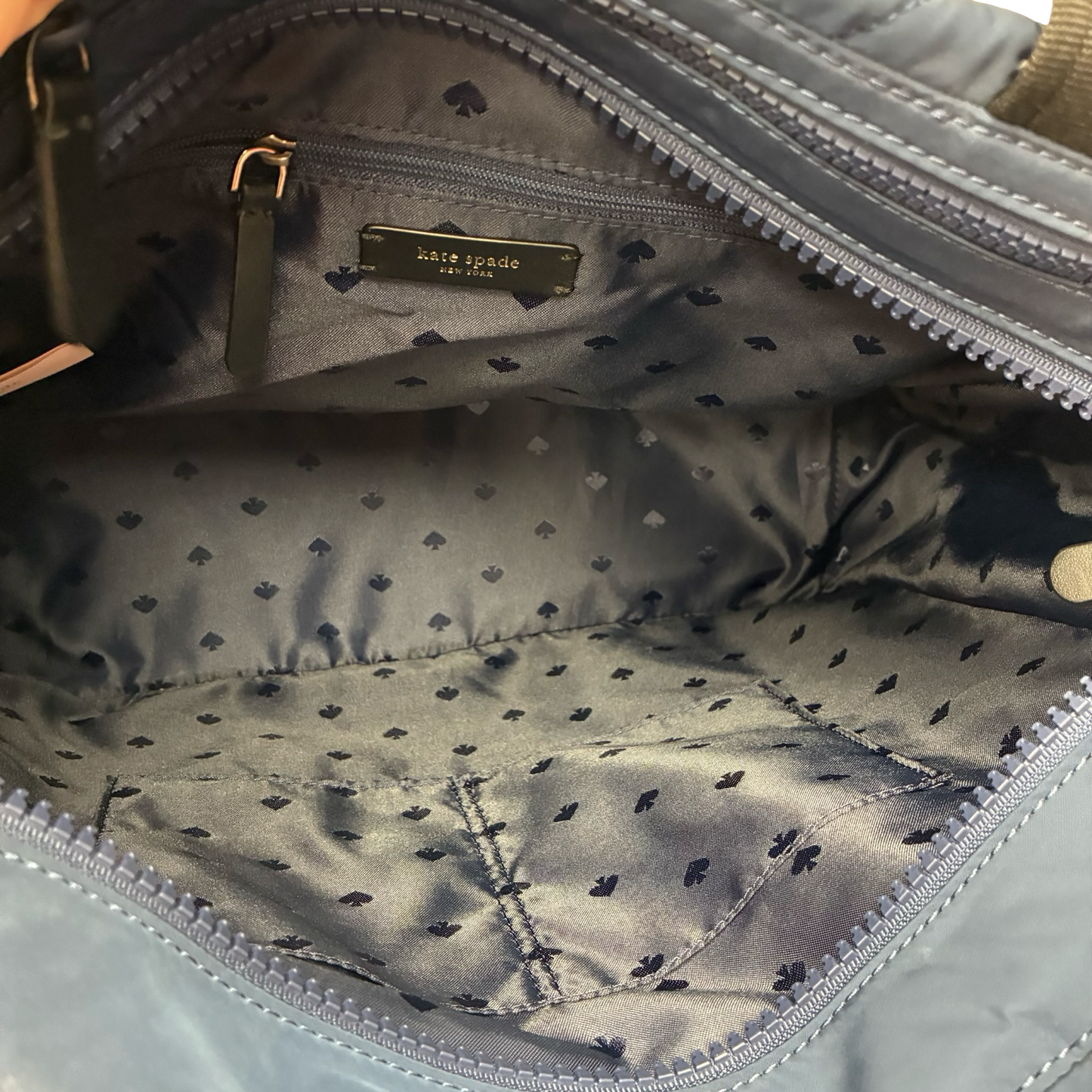 Handbag Designer By Kate Spade In Navy, Size:Medium
