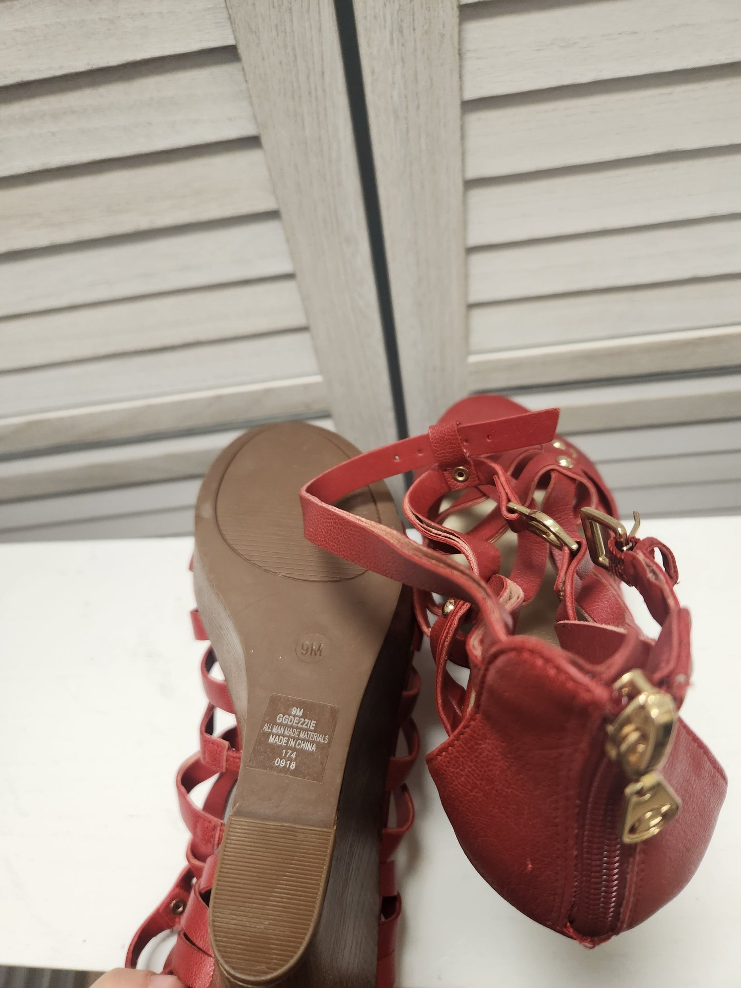 Sandals Heels Wedge By Guess  Size: 9