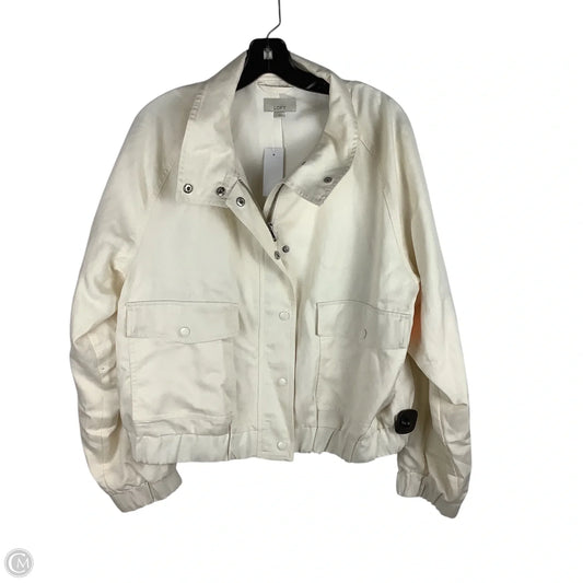 Jacket Utility By Loft In Cream, Size: L