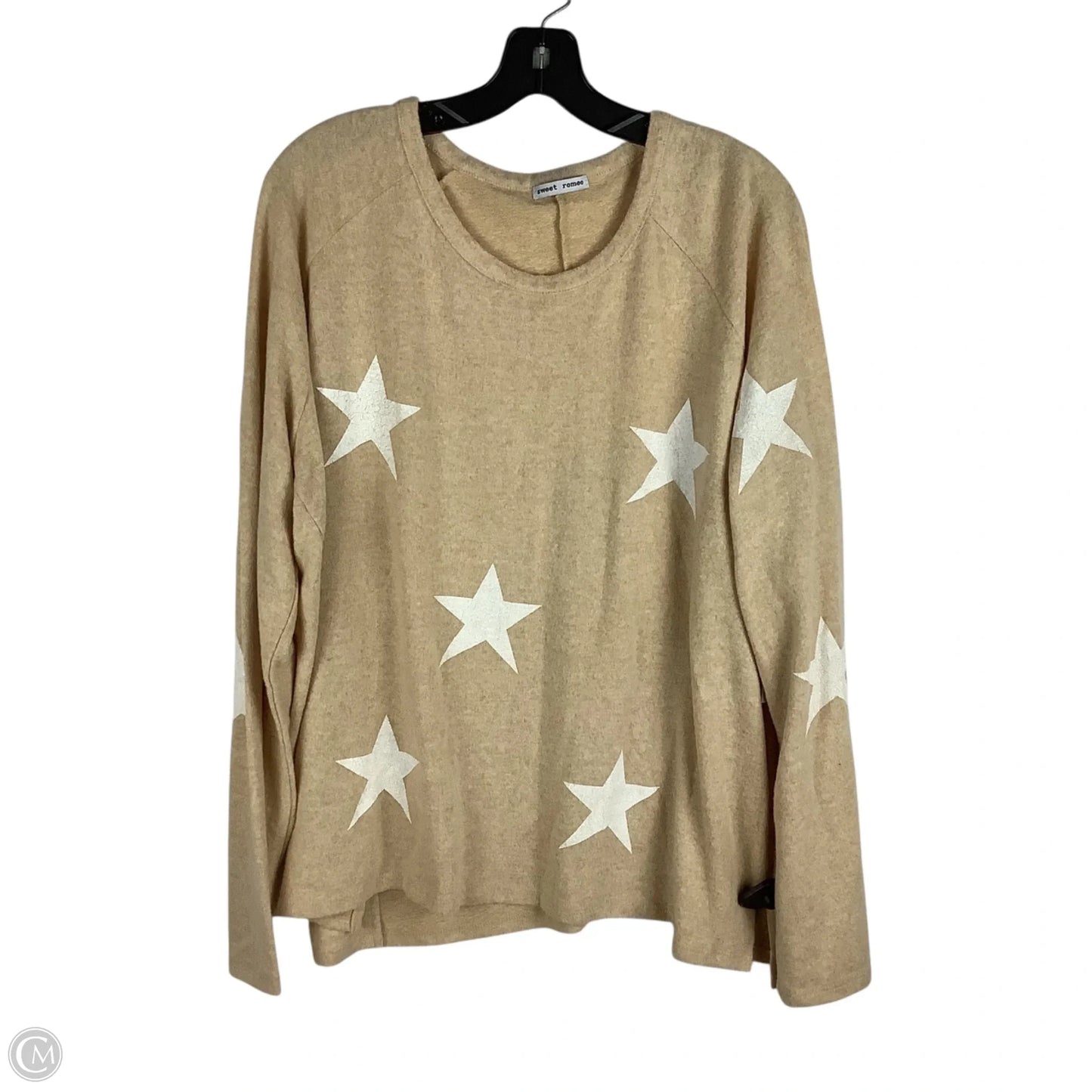 Top Long Sleeve By Sweet Romeo In Tan, Size: 2x