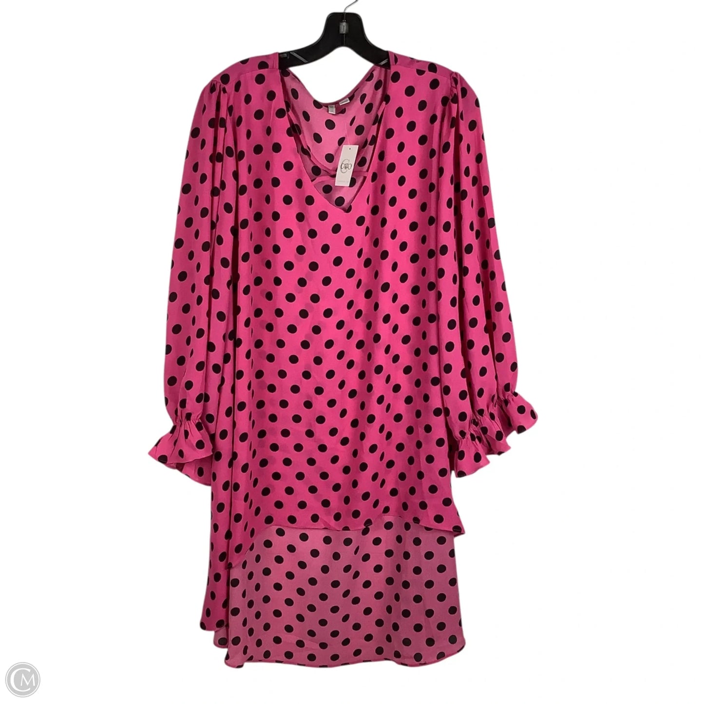 Top Long Sleeve By Cato In Polkadot Pattern, Size: 3x (26/28)