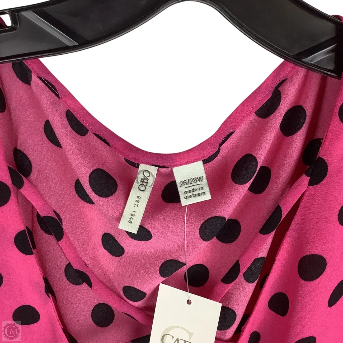 Top Long Sleeve By Cato In Polkadot Pattern, Size: 3x (26/28)