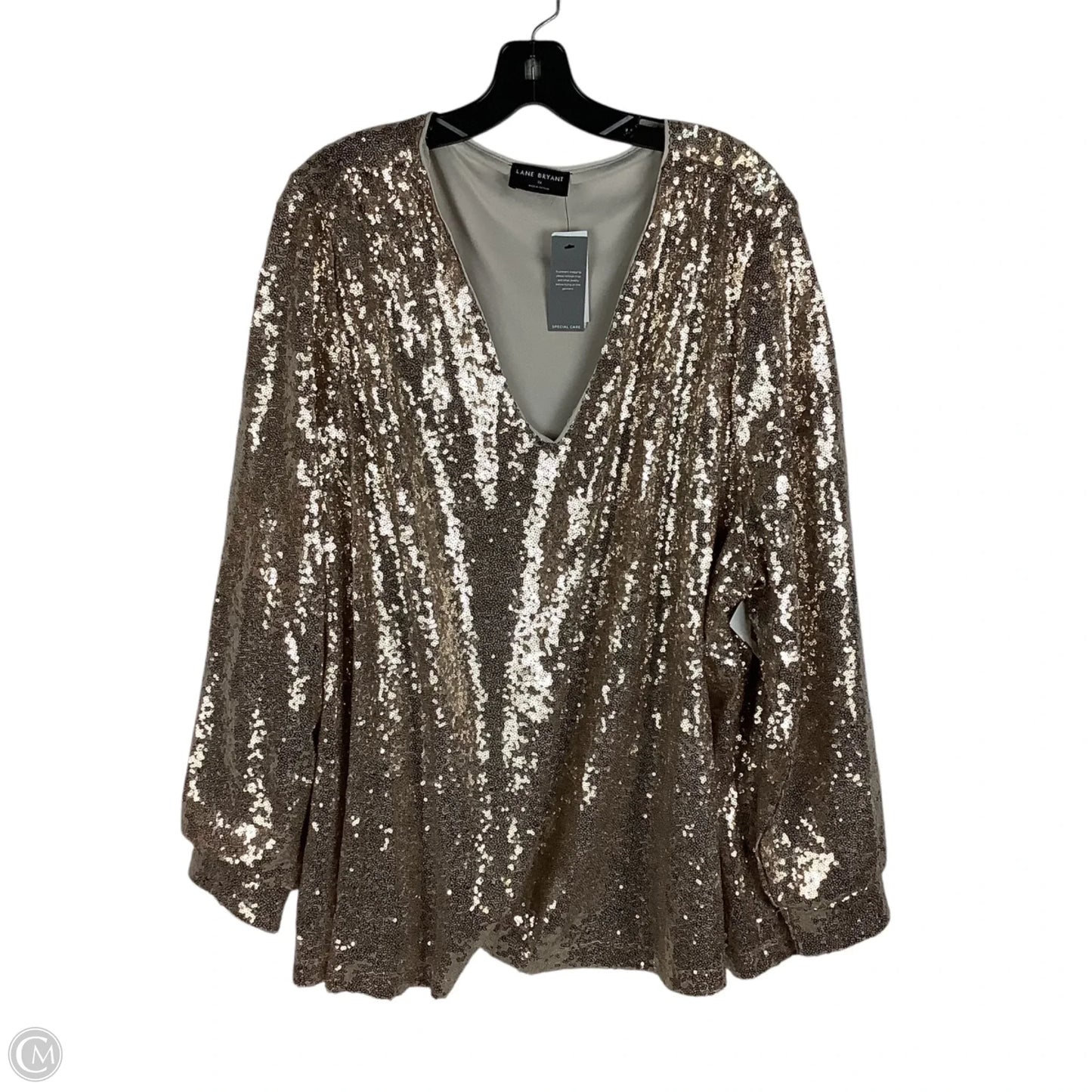 Top Long Sleeve By Lane Bryant In Rose Gold, Size: 3x (26)