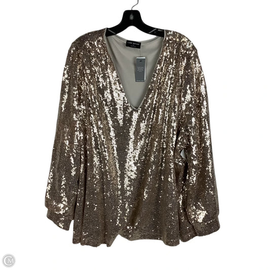 Top Long Sleeve By Lane Bryant In Rose Gold, Size: 3x (26)