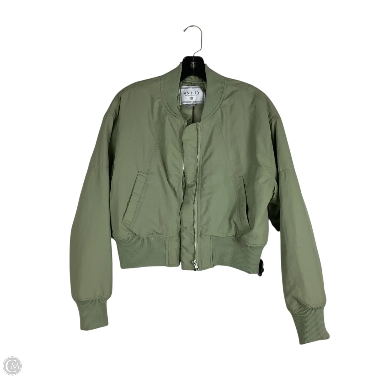 Jacket Moto By Francesca's In Green, Size: M