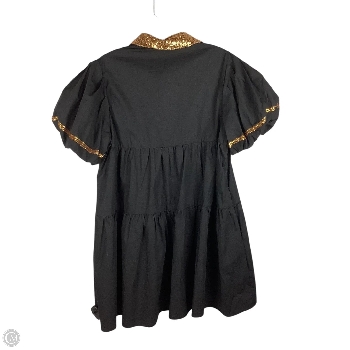 Dress Party Short By Fantastic Fawn In Black & Gold, Size: S