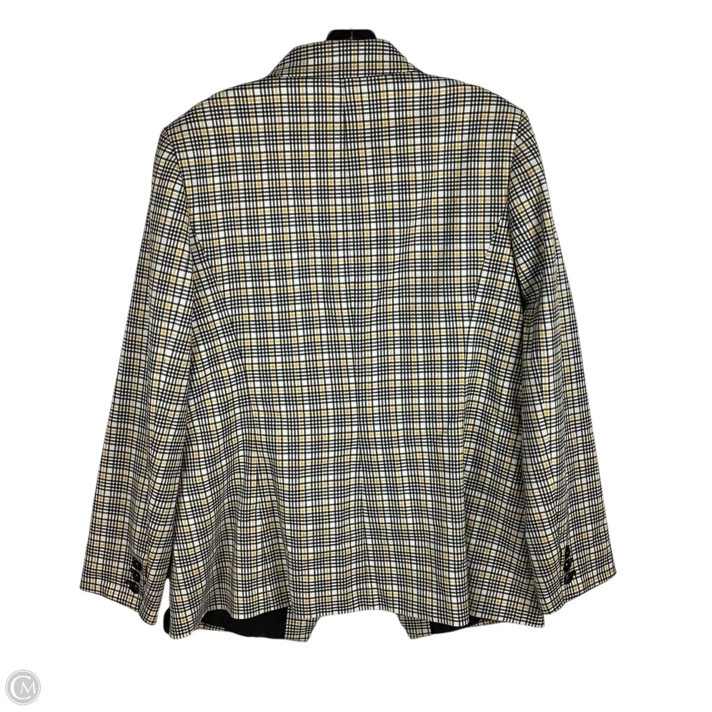 Blazer By Karl Lagerfeld In Plaid Pattern, Size: 16