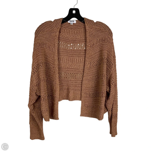 Sweater Cardigan By 525 In Brown, Size: M (M/L)