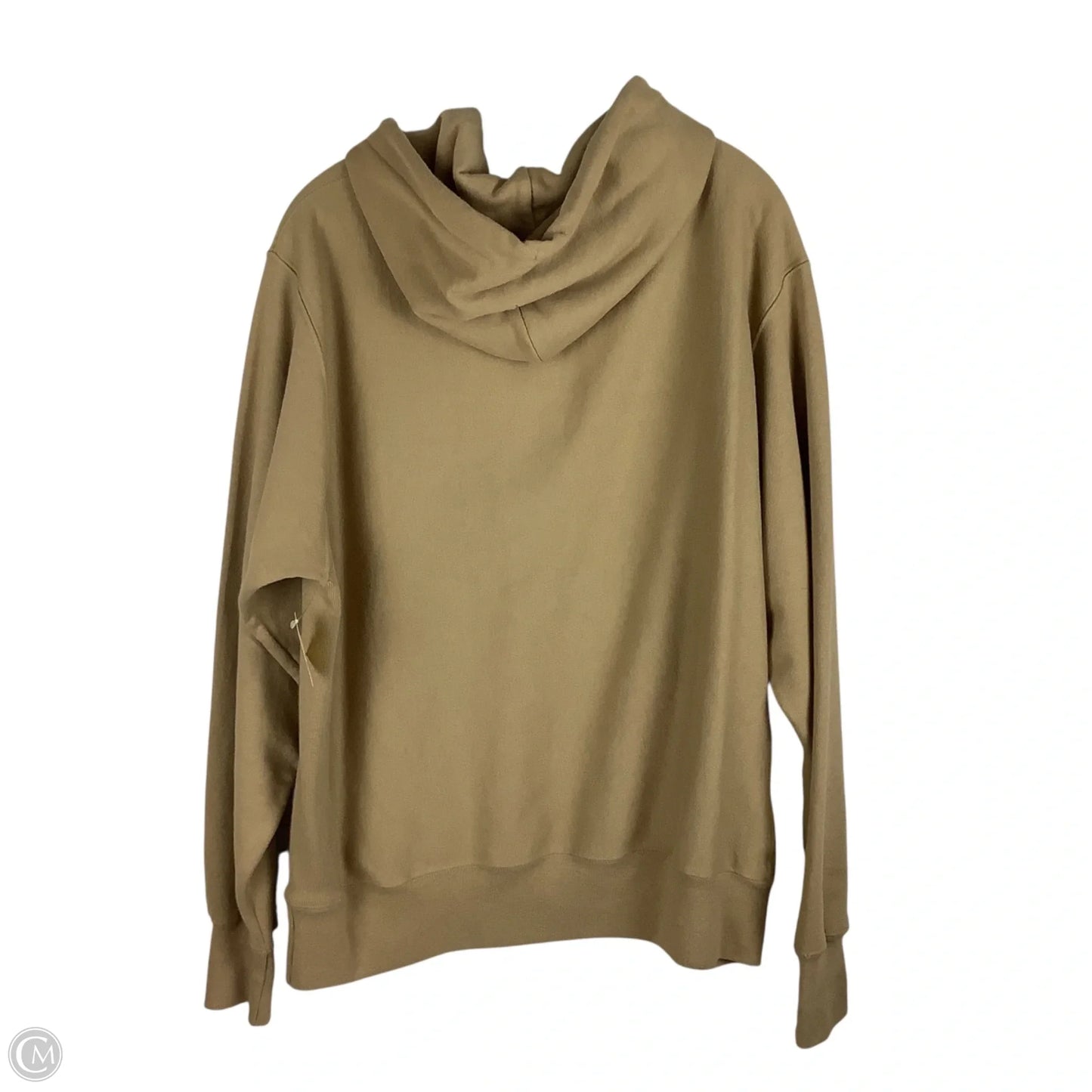 Sweatshirt Hoodie By Champion In Tan, Size: L