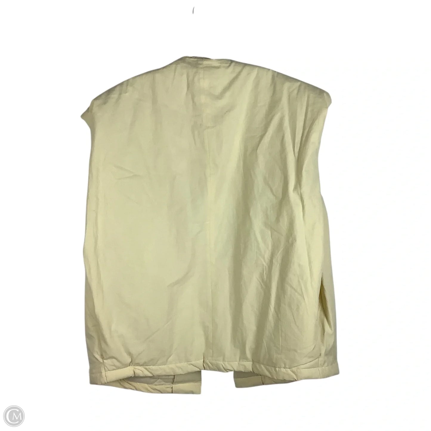 Vest Puffer & Quilted By Self Contrast In Yellow, Size: Osfm