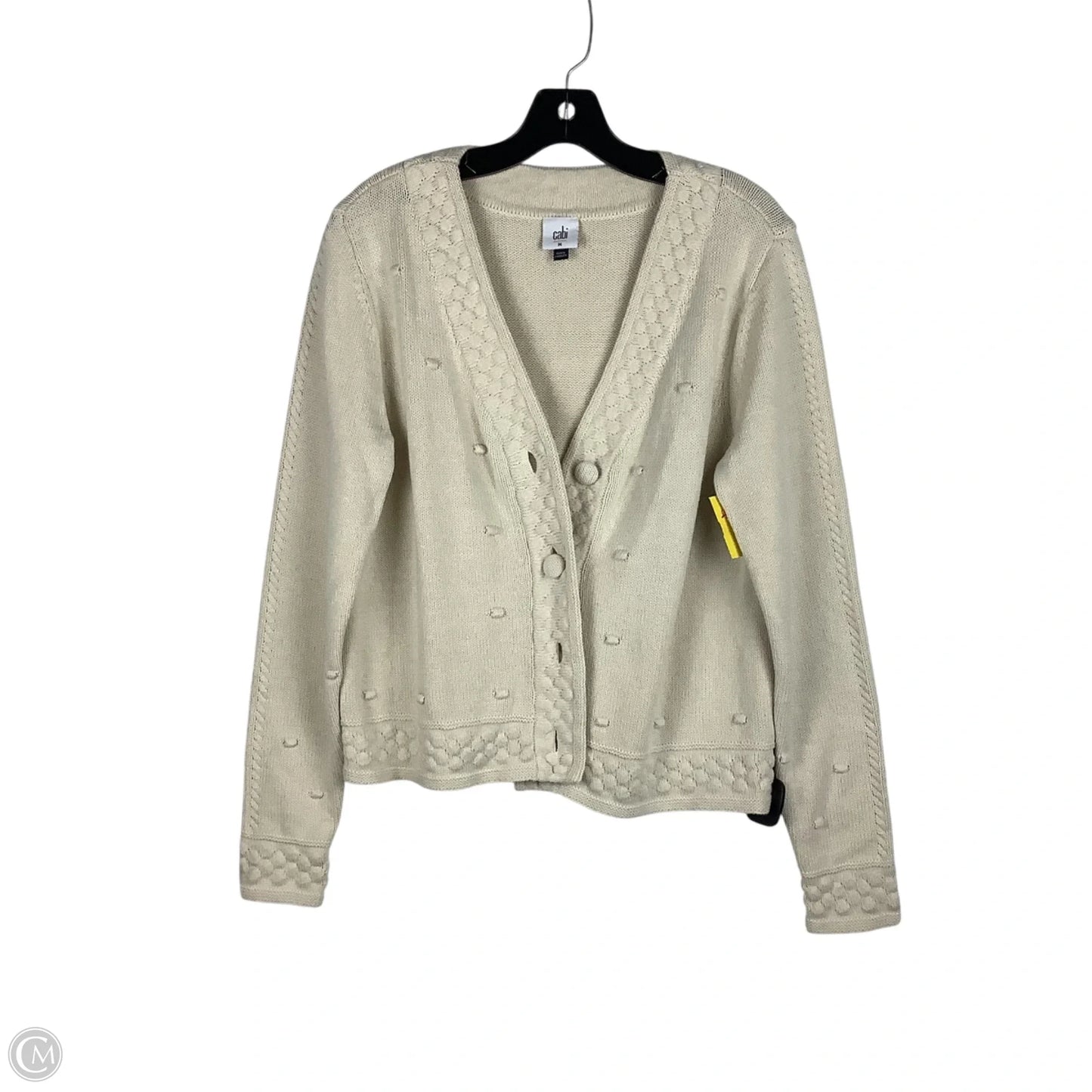 Sweater Cardigan By Cabi In Cream, Size: M