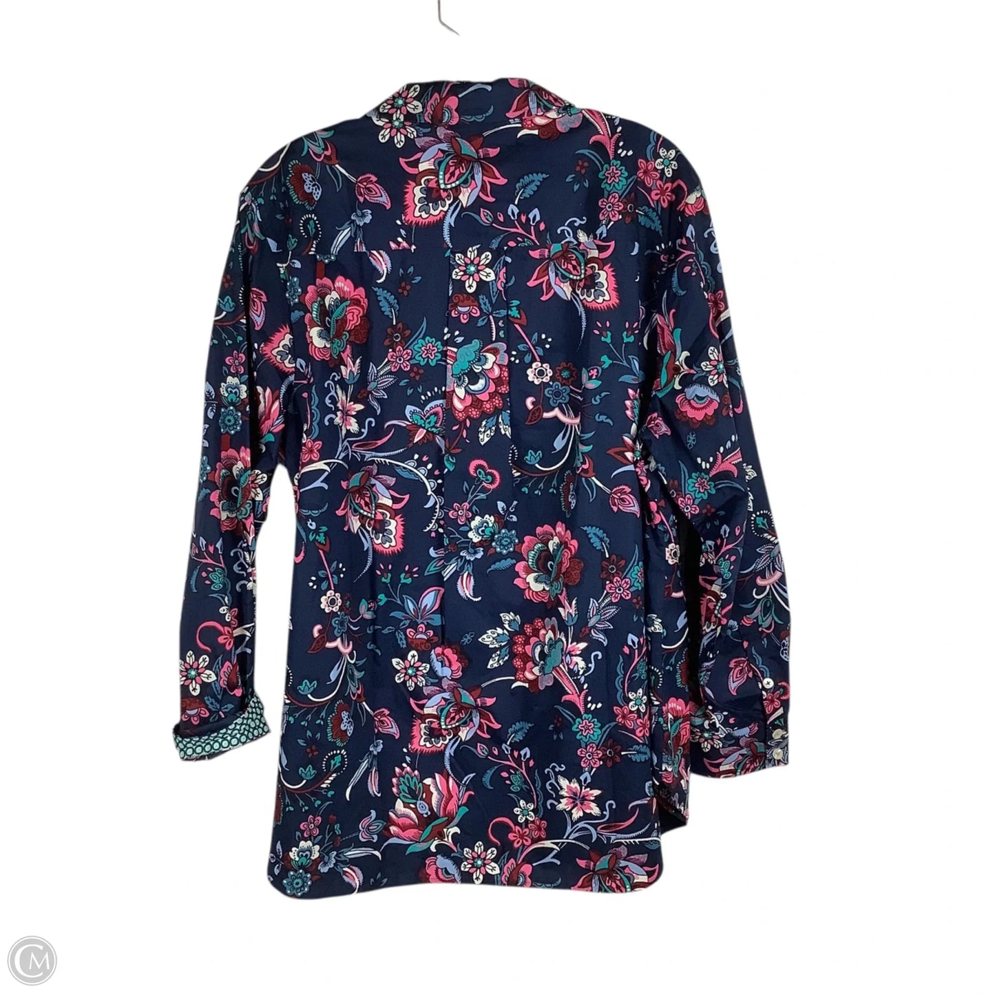 Top Long Sleeve By Talbots In Navy, Size: 2x