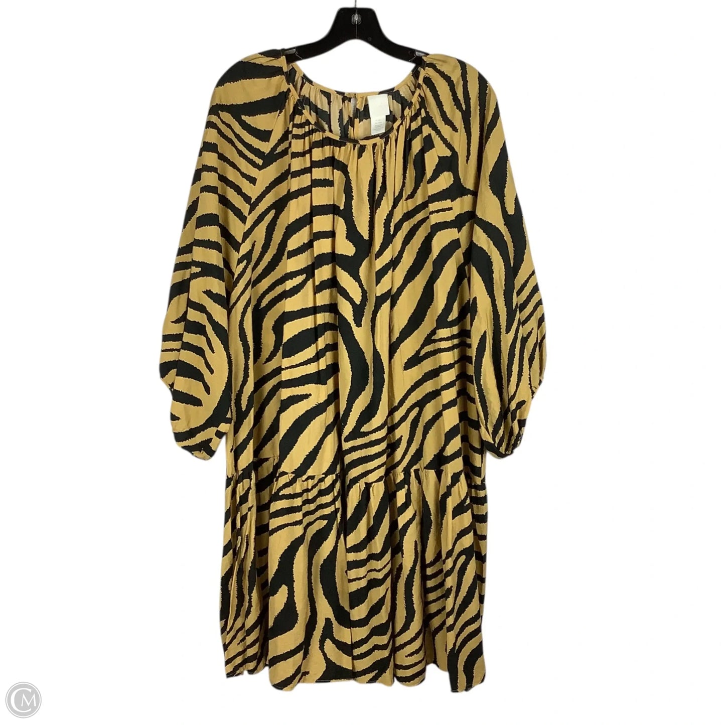 Dress Casual Short By H&m In Black & Yellow, Size: Xxl