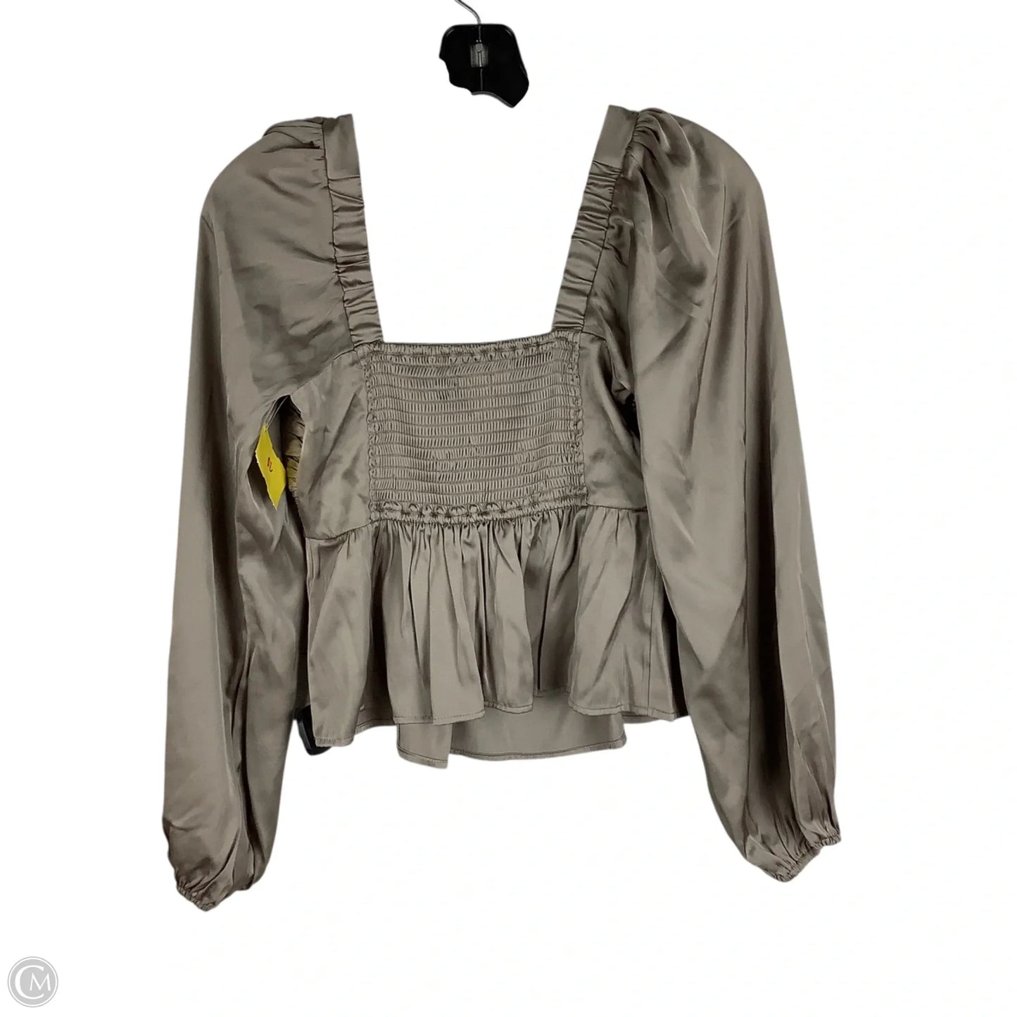 Top Long Sleeve By Abercrombie And Fitch In Taupe, Size: S