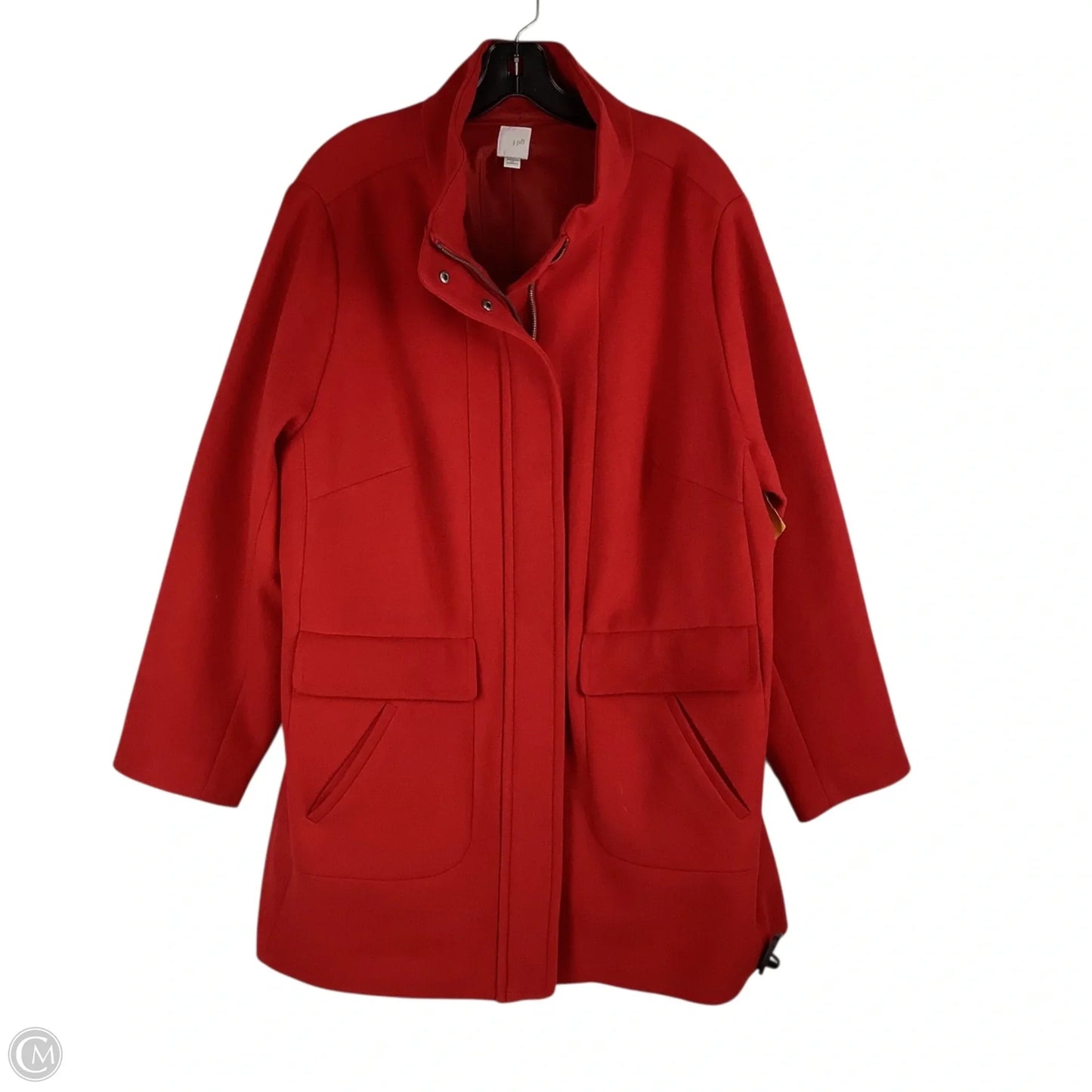 Coat Peacoat By J. Jill In Red, Size: 2x