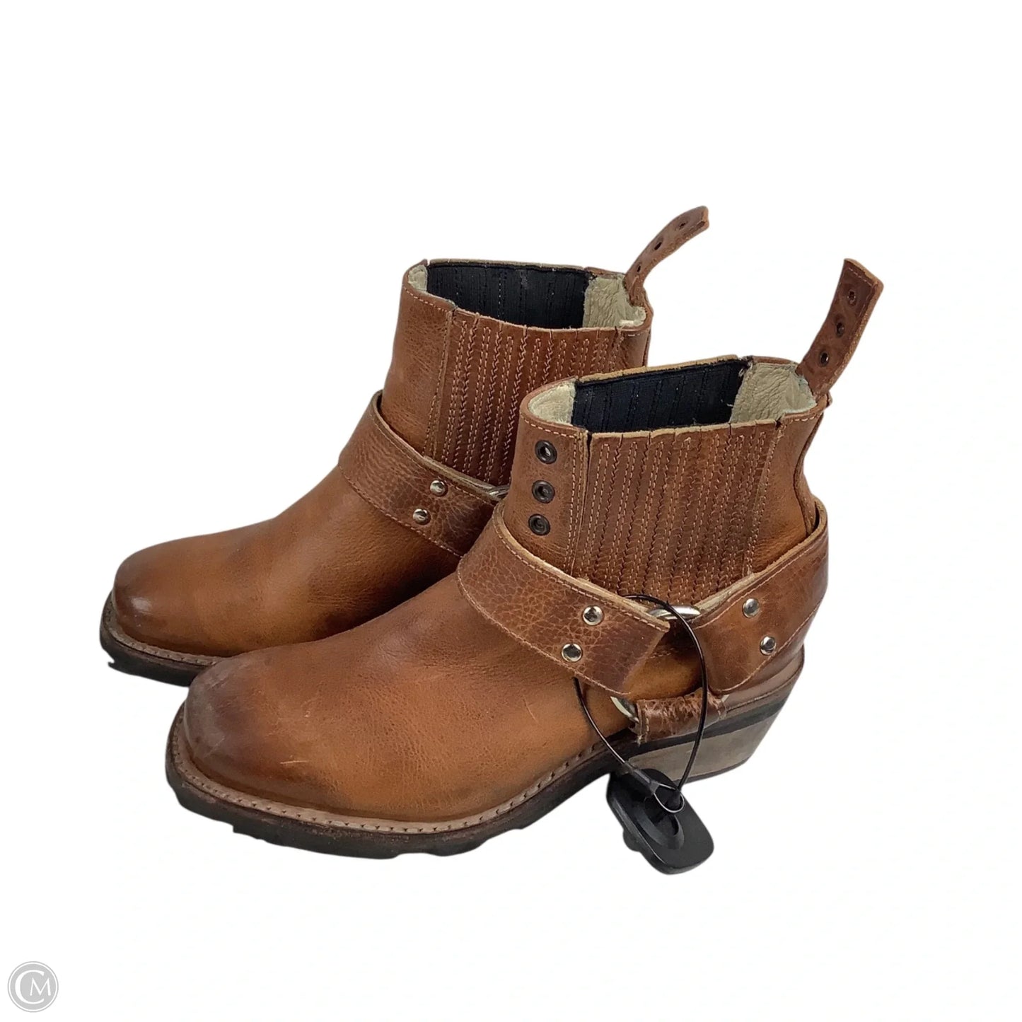 Boots Ankle Heels By Freebird In Brown, Size: 6