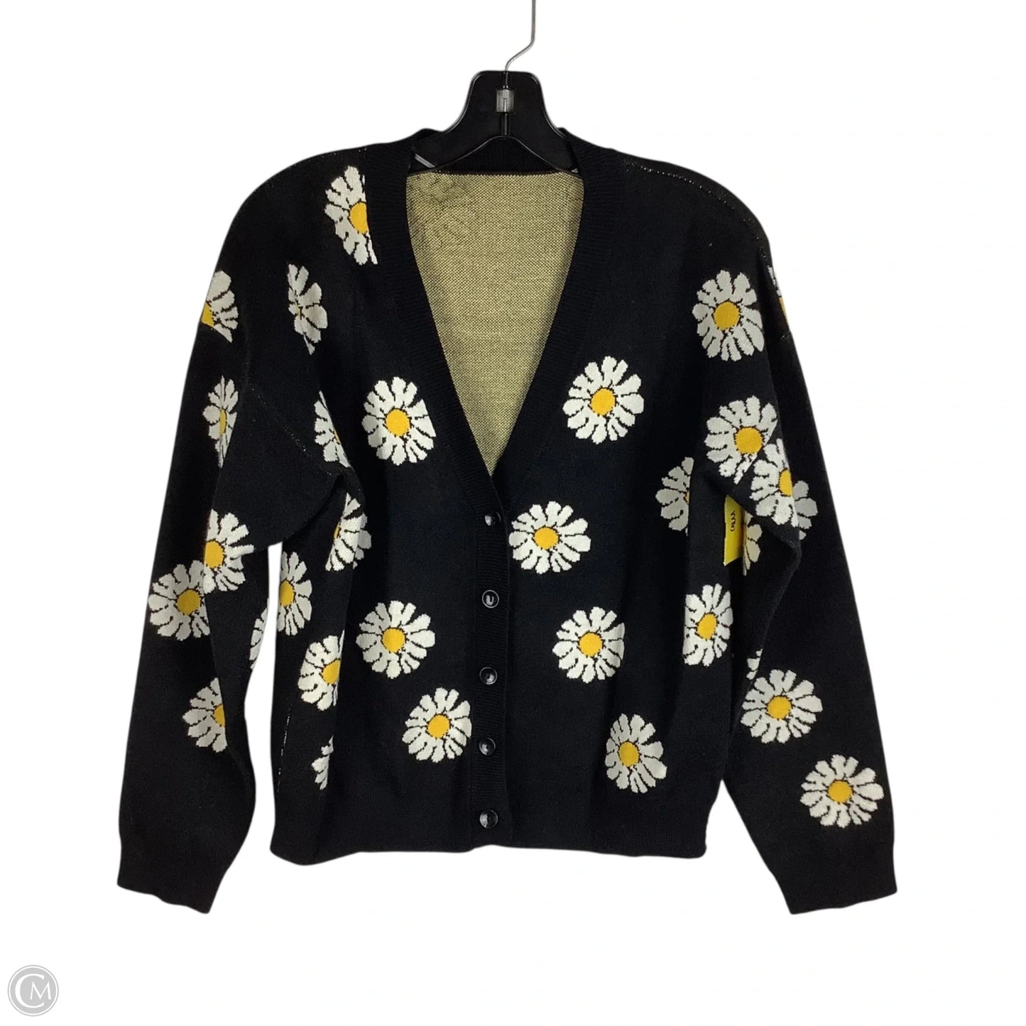 Sweater Cardigan By Clothes Mentor In Floral Print, Size: M