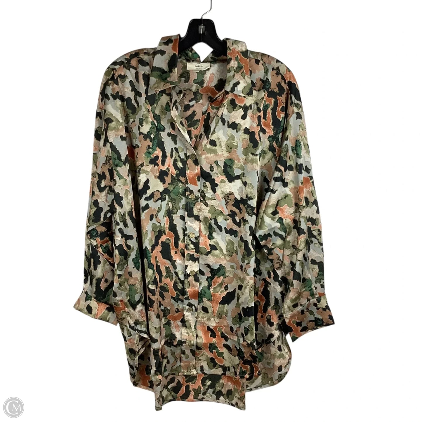 Top Long Sleeve By Entro In Green, Size: L