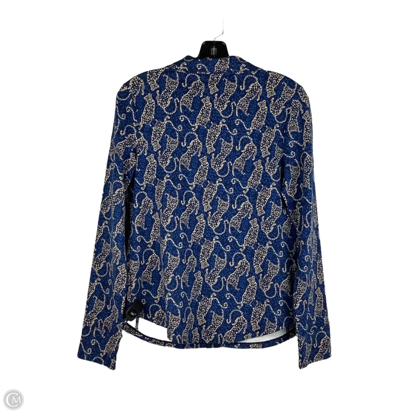 Jacket Designer By Lilly Pulitzer In Blue & Cream, Size: Xs