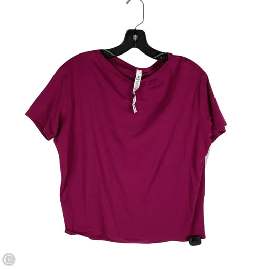 Athletic Top Short Sleeve By Lululemon In Purple, Size: 2