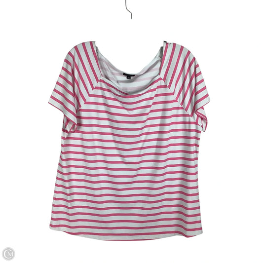 Top Short Sleeve By Talbots In Pink, Size: Xl