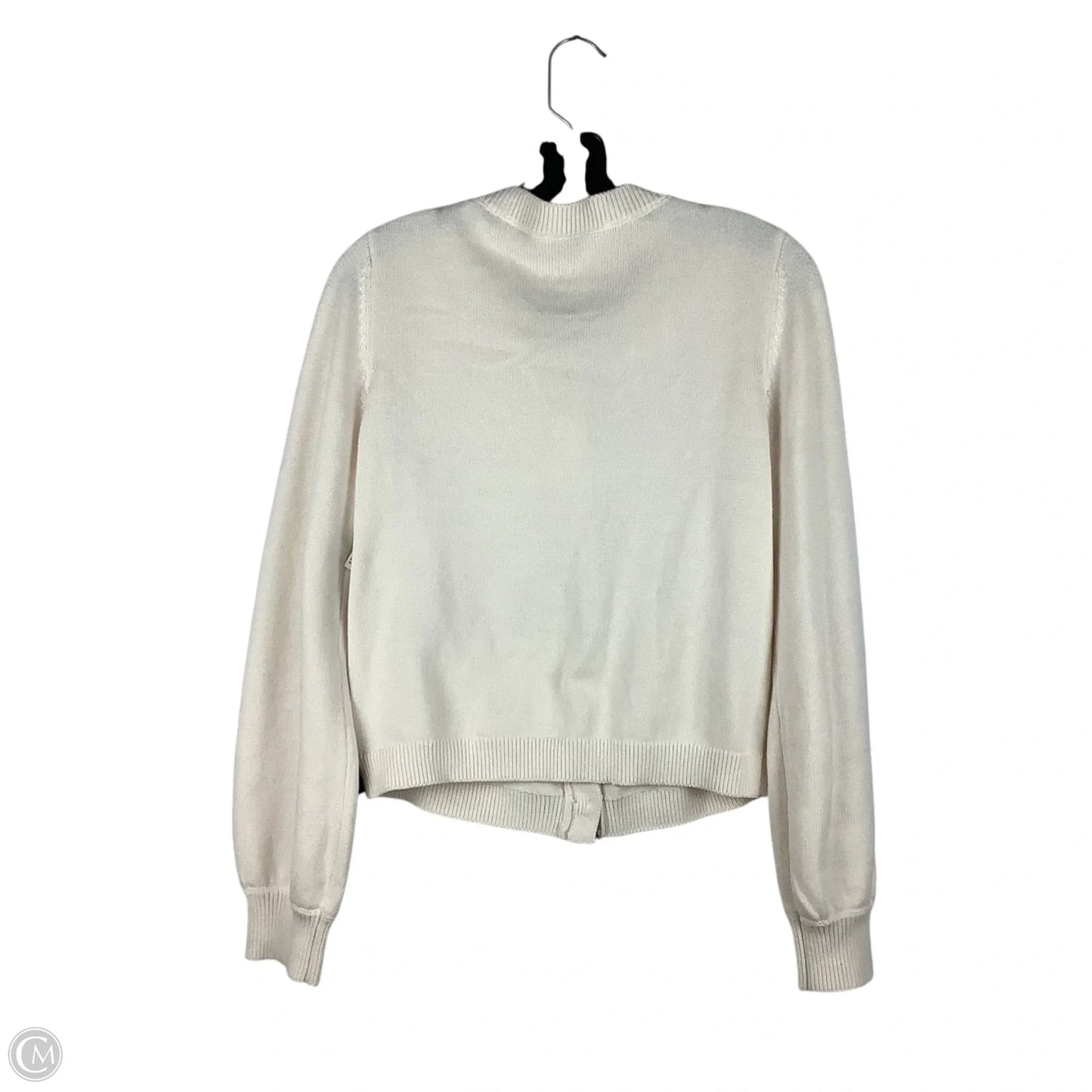 Sweater Cardigan By Loft In Cream, Size: S