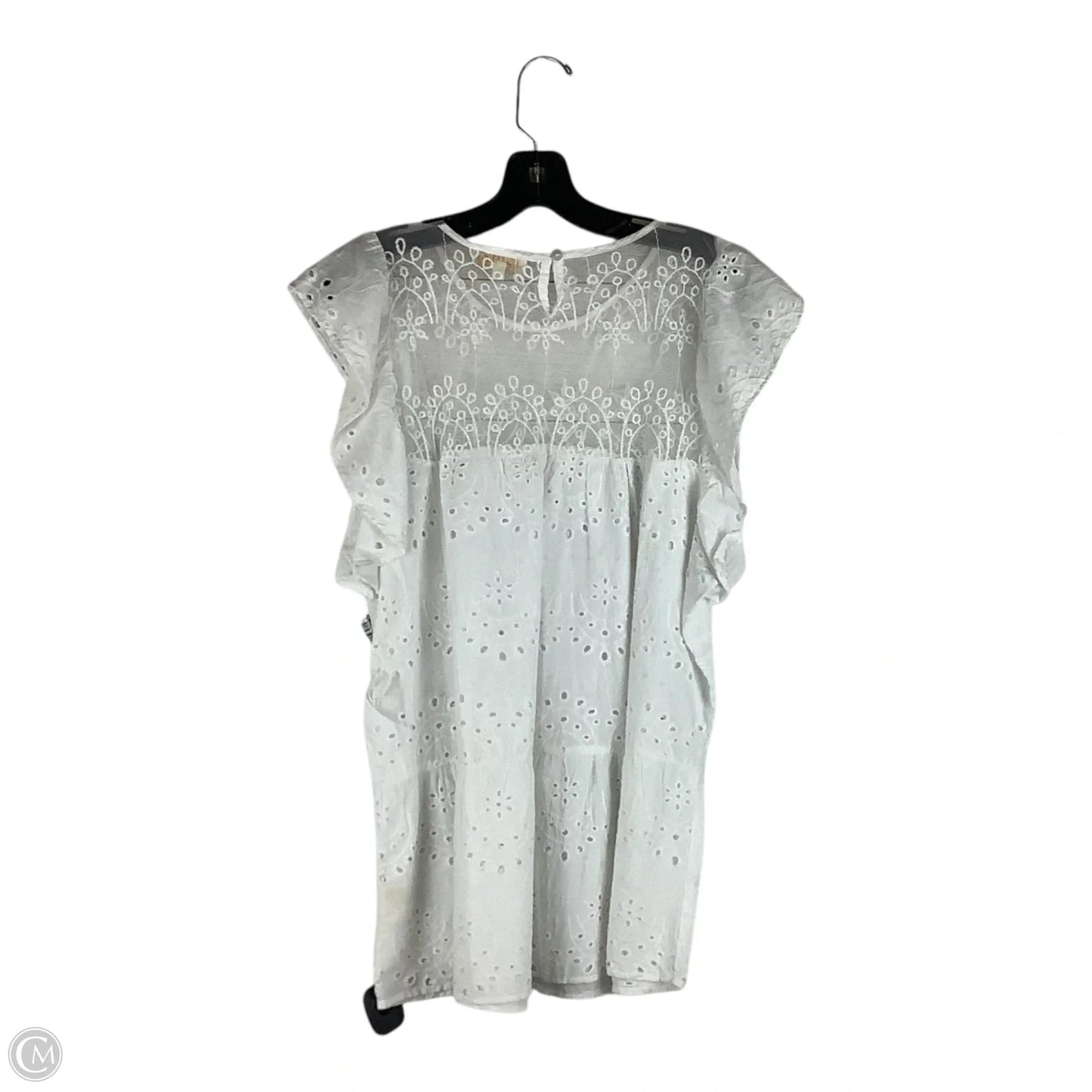 Top Short Sleeve By Clothes Mentor In White, Size: Xl