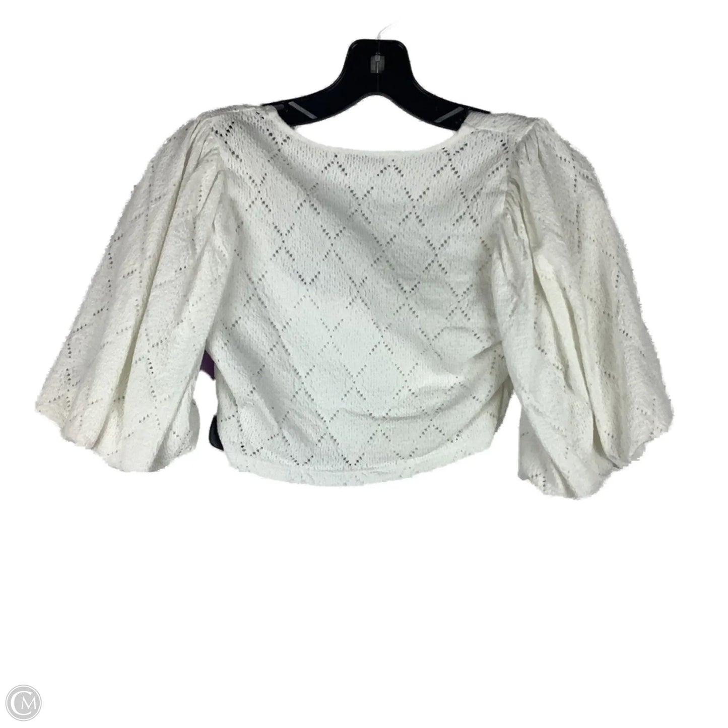 Top Short Sleeve By Zara In White, Size: M