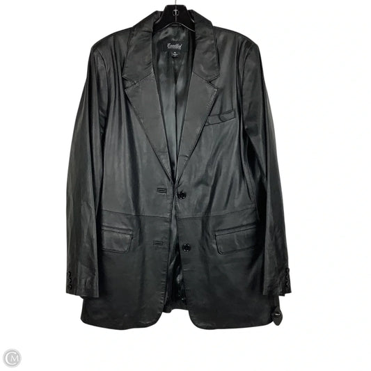 Jacket Leather By Cmc In Black, Size: 14