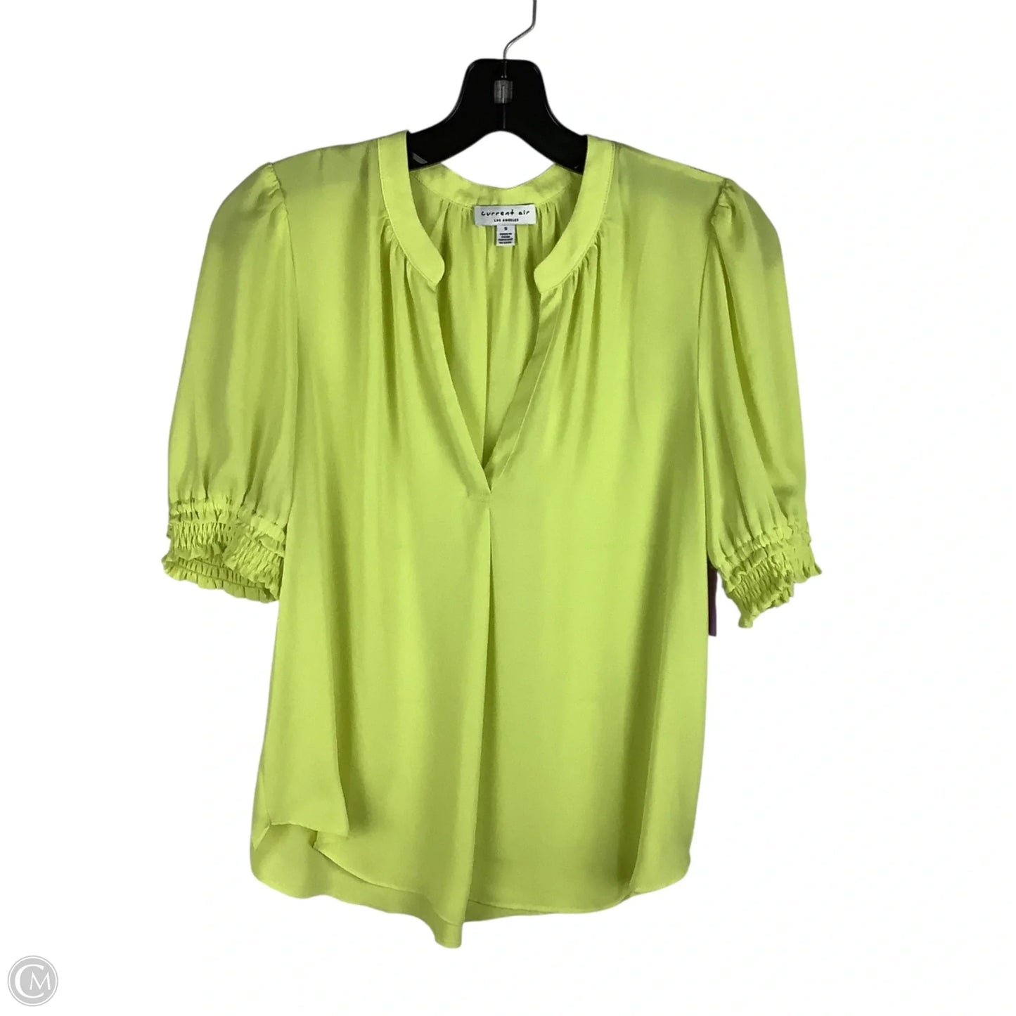 Top Short Sleeve By Current Air In Yellow, Size: S